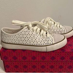 Tori Burch cream sneakers